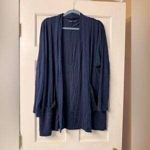 Womens Prana Navy Open Cardigan